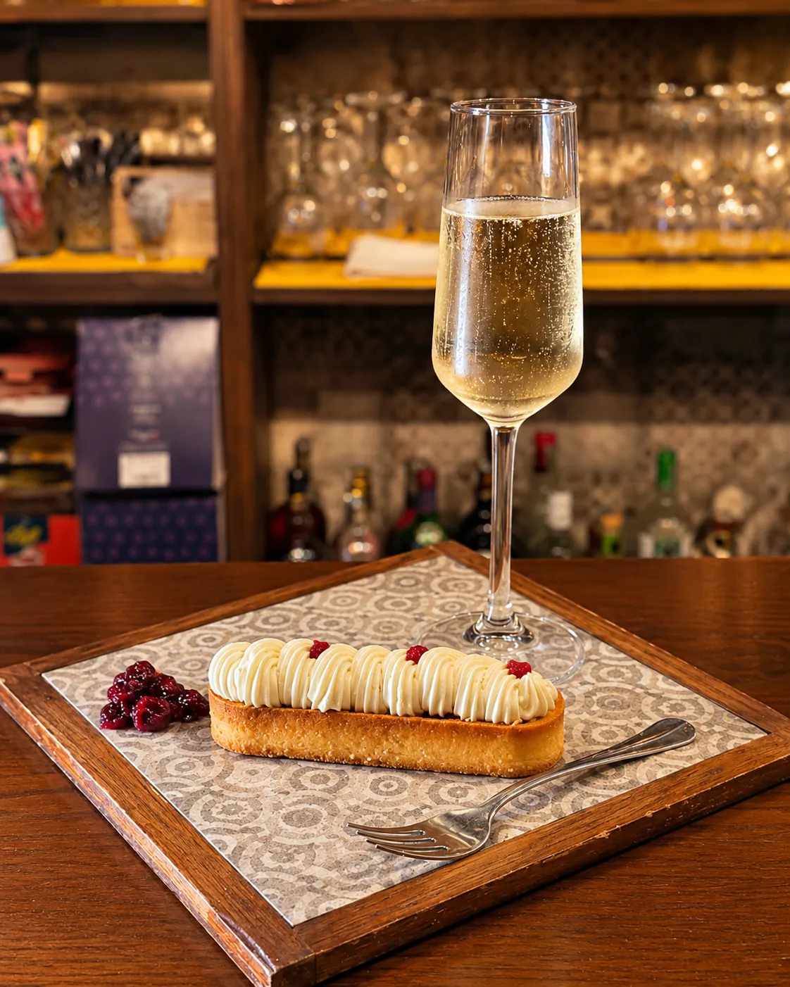 Dessert e bollicine al bancone