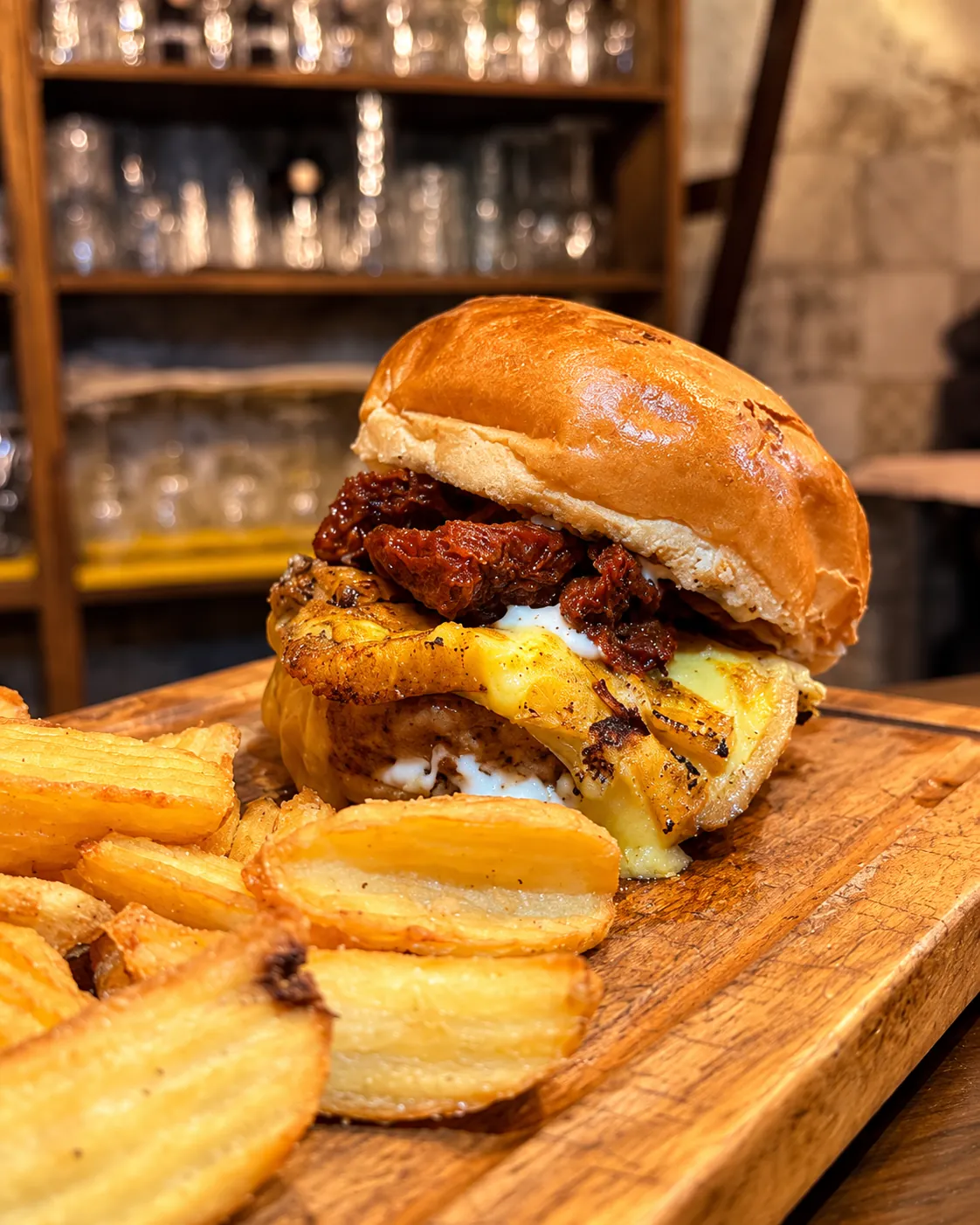 Burger con patatine