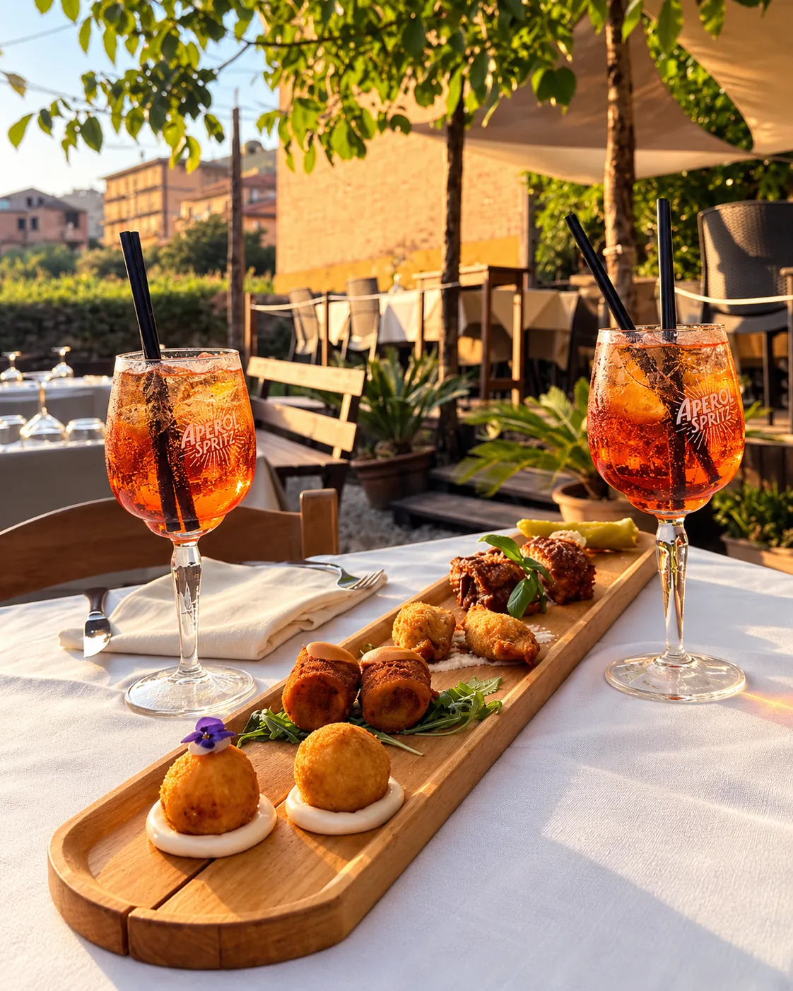 Spritz e stuzzichini in giardino