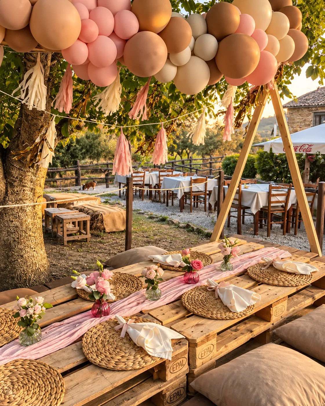 Allestimento per una festa in giardino